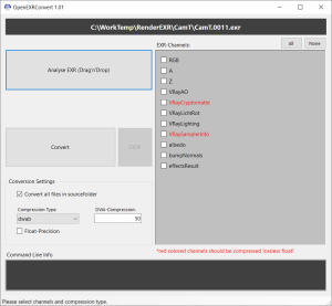 Screenshot Open EXR Converter